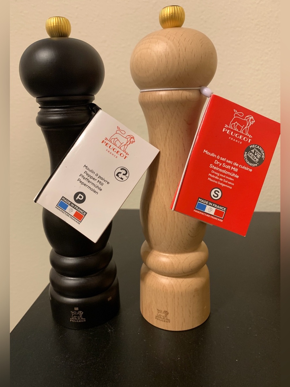 Peugeot Salt and Pepper Mills - Black & Natural